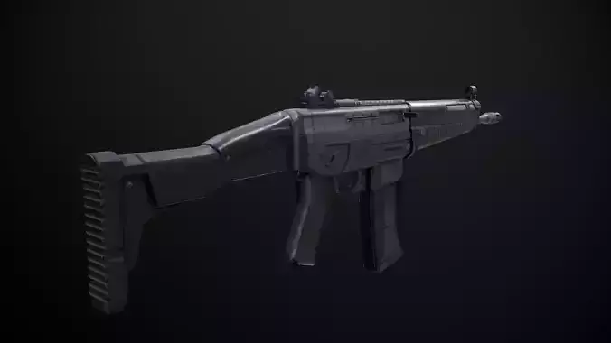 Sig Assault Rifle - Model and Textures Low-poly Game Ready