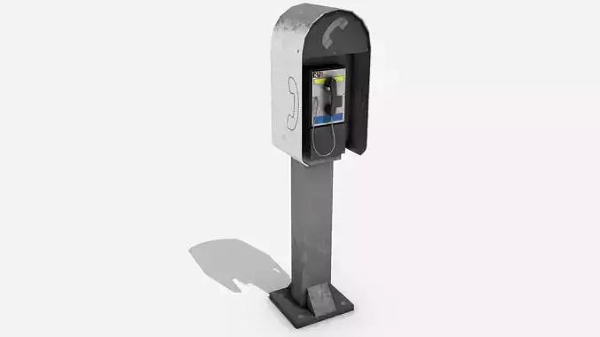 Street Assets - Phone Booth 3D model