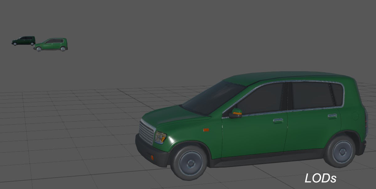 Generic Hatchback 01 Clean Green Low-poly 3D model_9