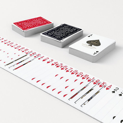Playing Cards MONARCHS - Poker Card Set 2 - single textures Low-poly 3D model