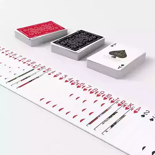 Playing Cards MONARCHS - Poker Card Set 2 - single textures Low-poly 3D model