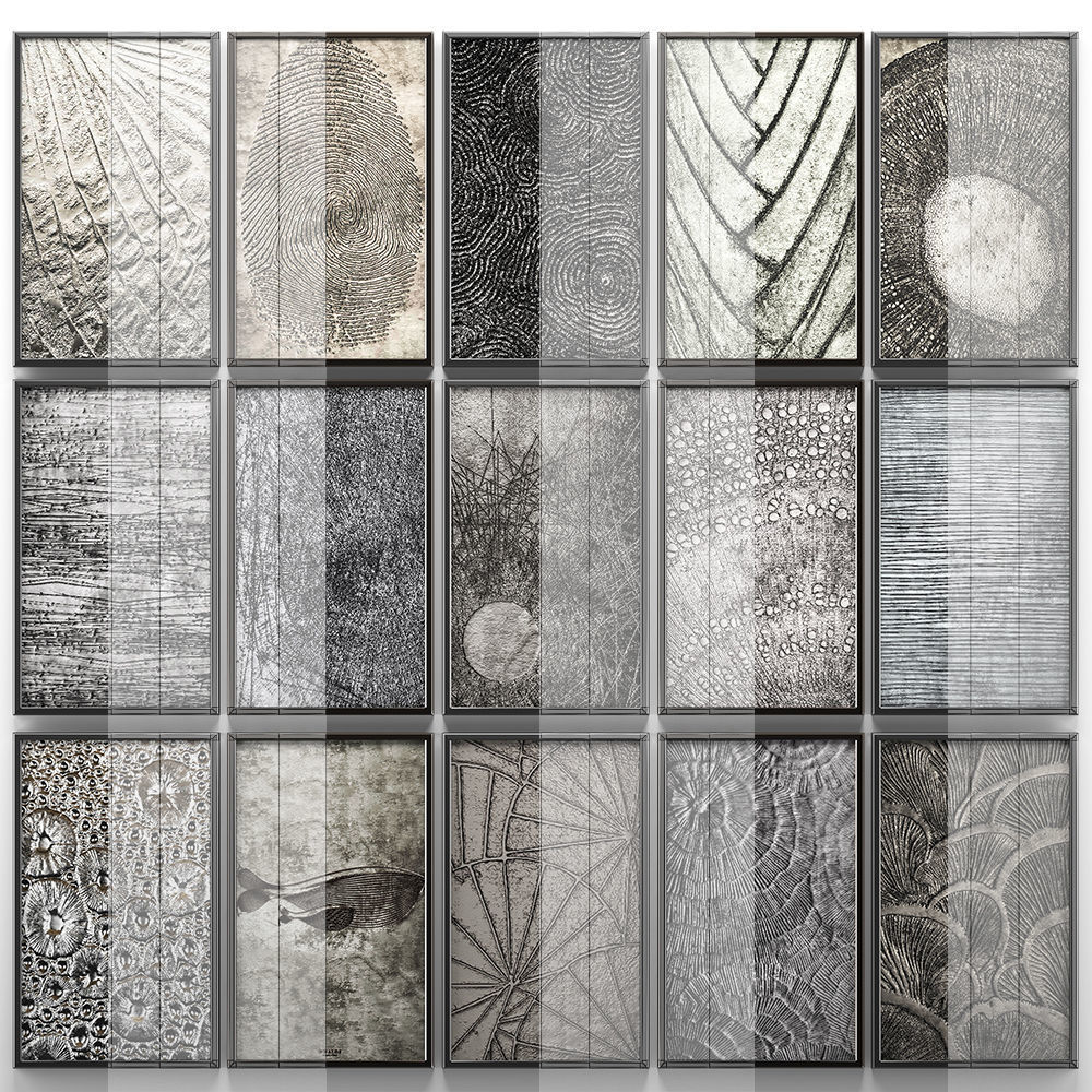 Collection of paintings for walls 10 3D model_6