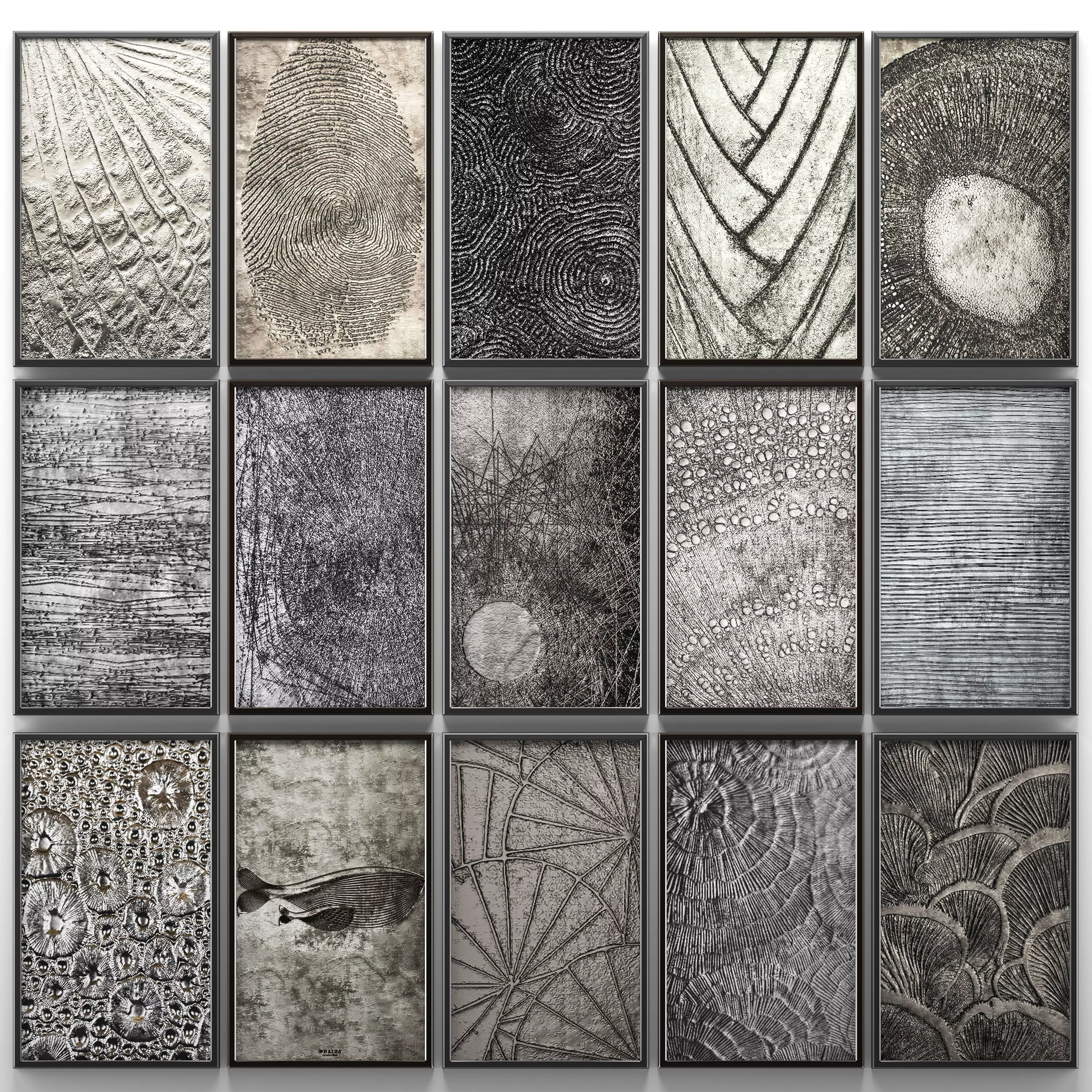 Collection of paintings for walls 10 3D model_0