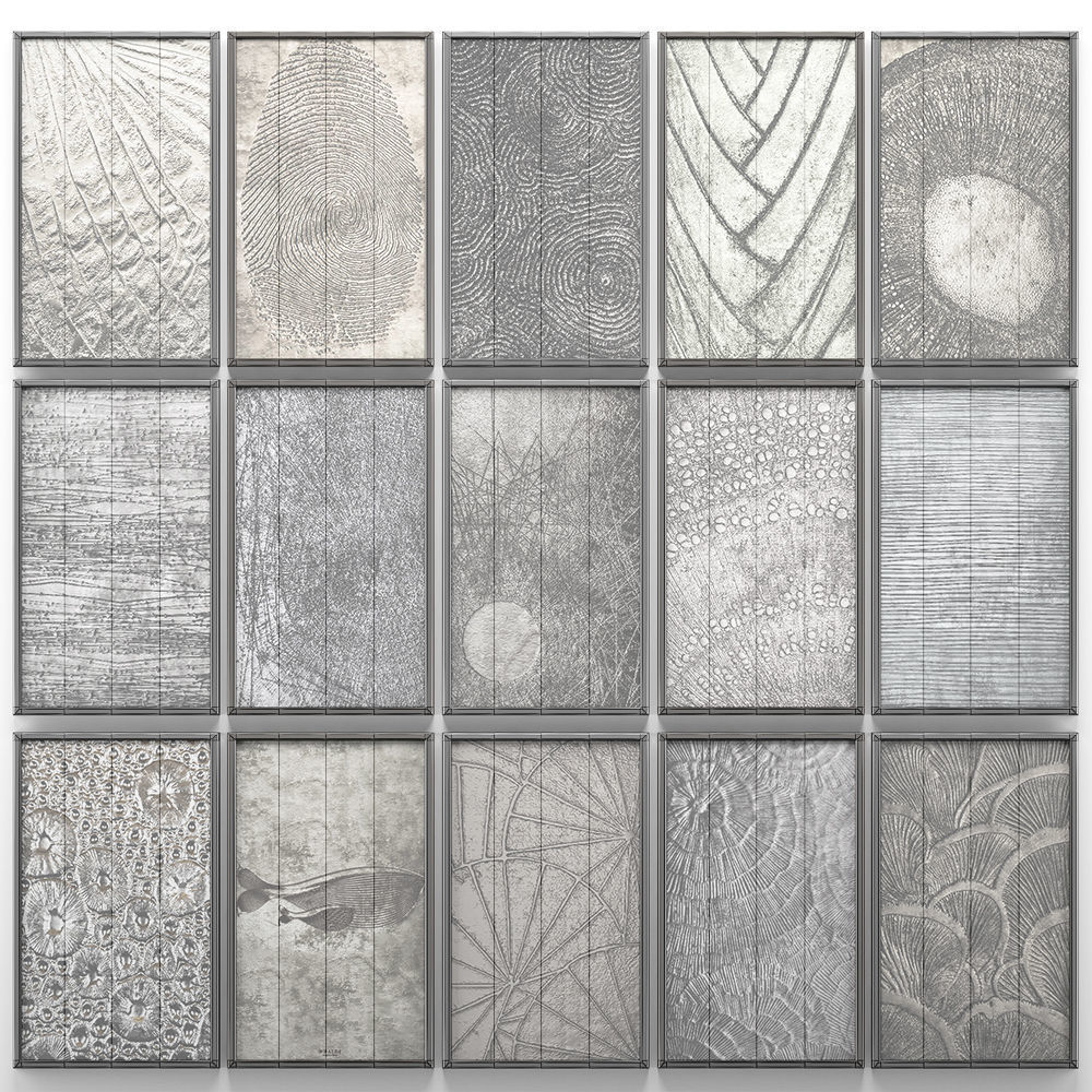 Collection of paintings for walls 10 3D model_7