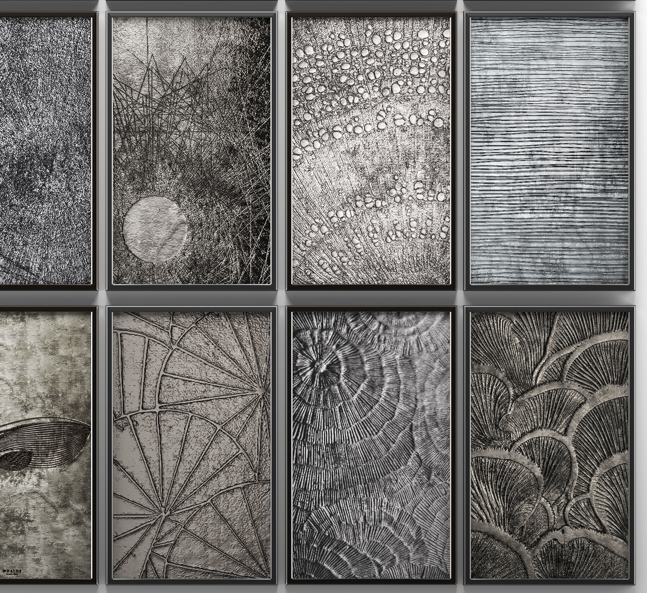 Collection of paintings for walls 10 3D model_4