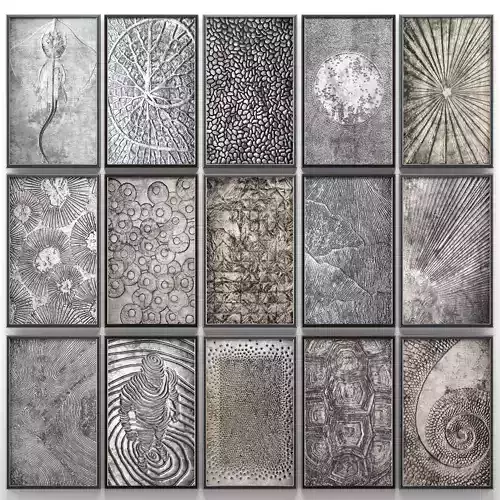 Collection of paintings for walls 11 3D model
