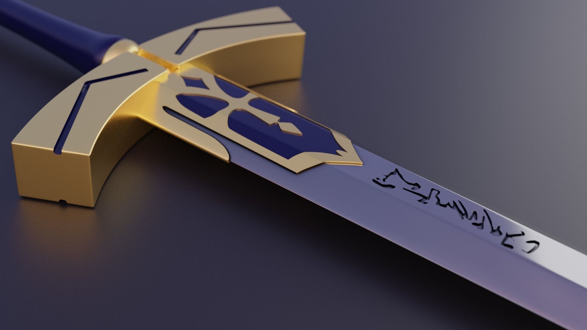 Excalibur - Inspired by Saber from Fate series 3D print model_2