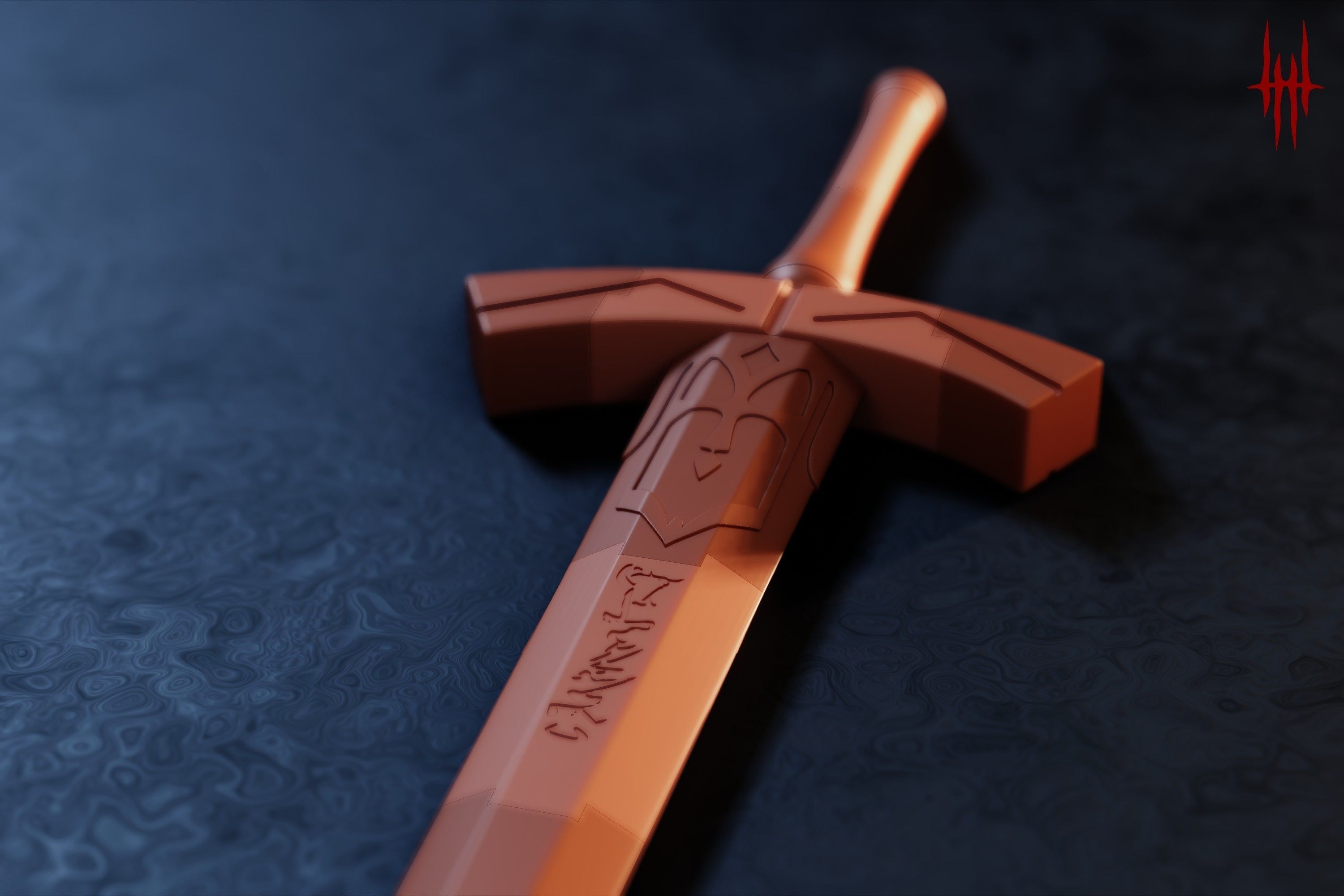 Excalibur - Inspired by Saber from Fate series 3D print model_3