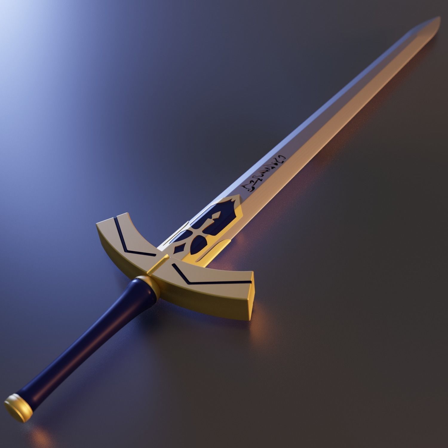 Excalibur - Inspired by Saber from Fate series 3D print model_10