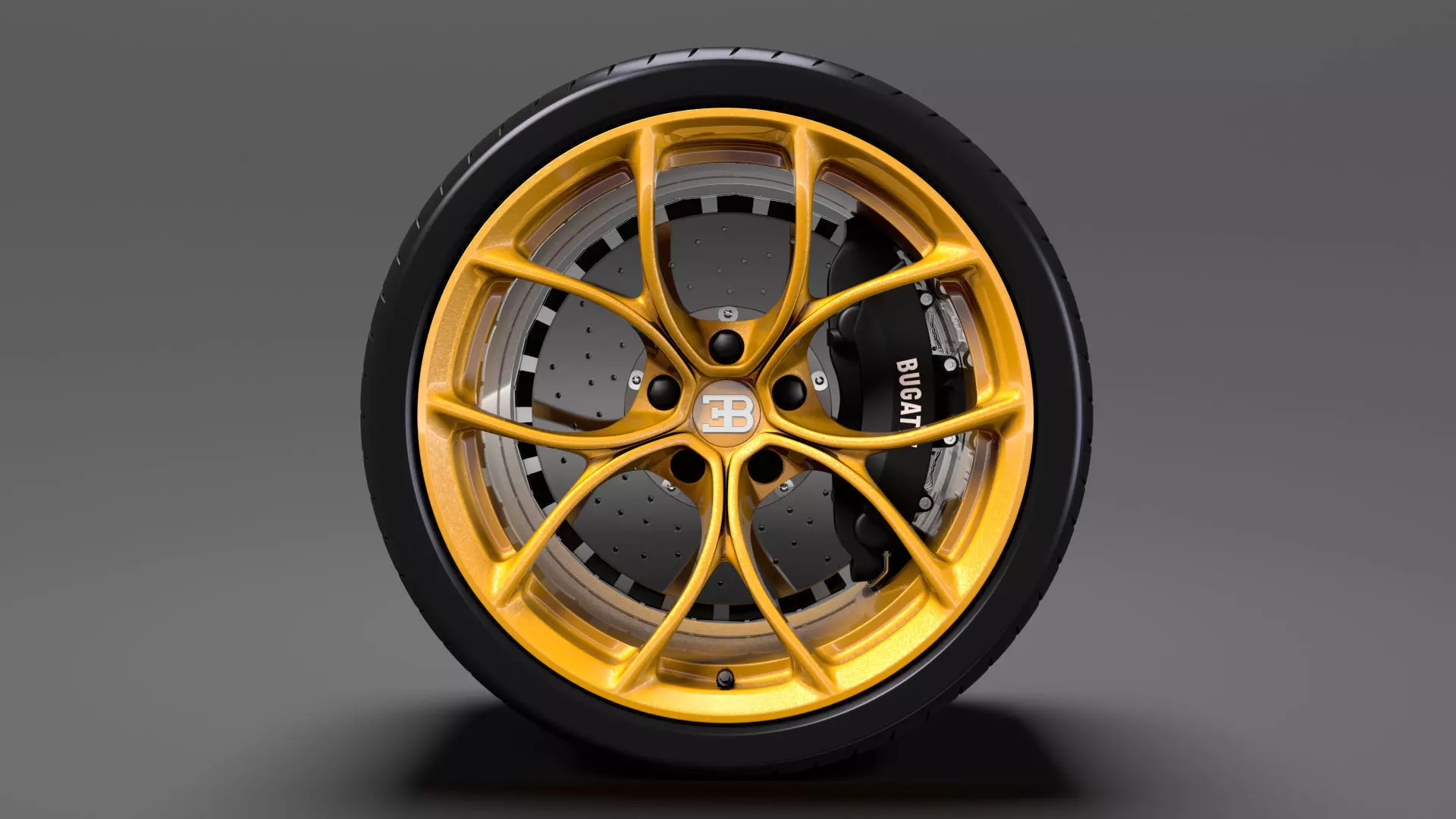 Bugatti Chiron wheel 3D model_0