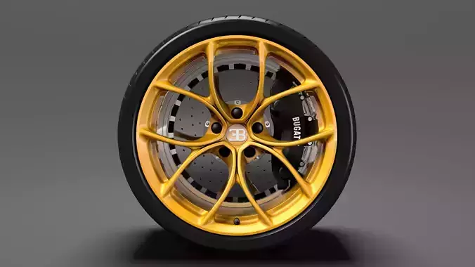 Bugatti Chiron wheel 3D model