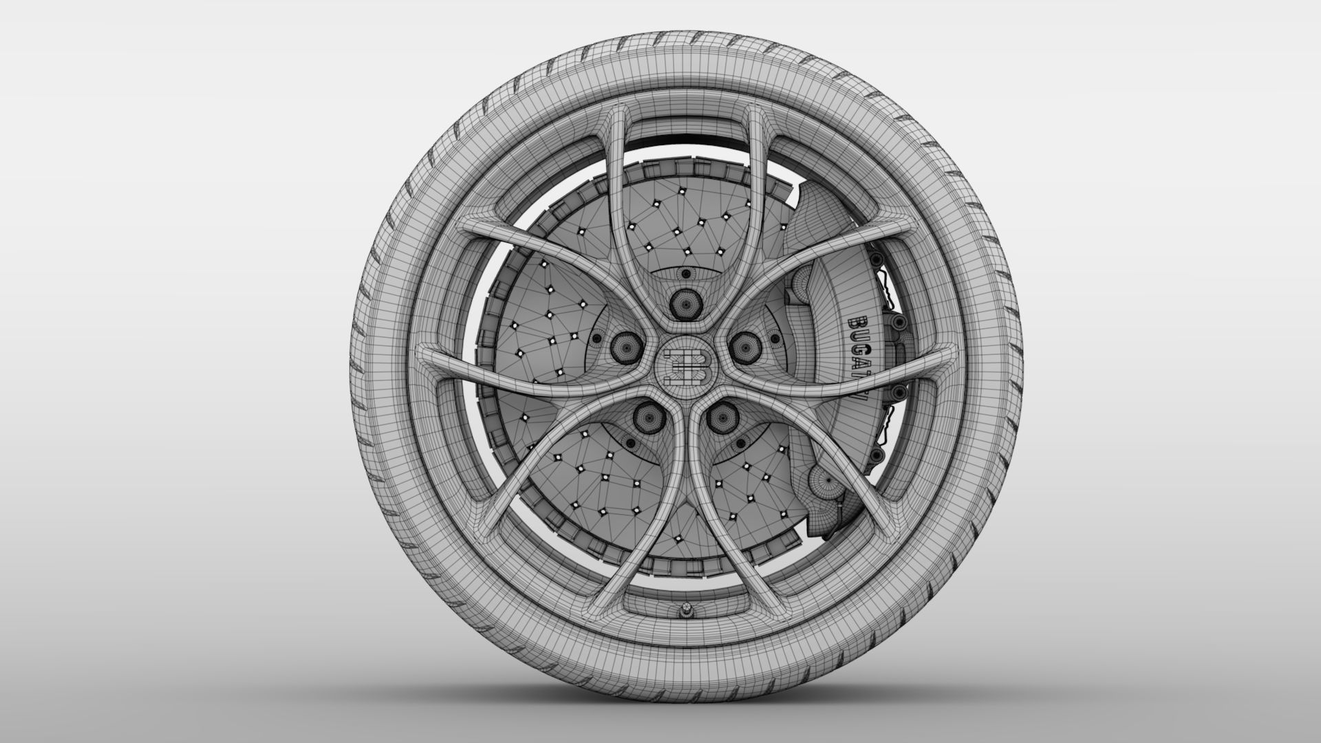 Bugatti Chiron wheel 3D model_9