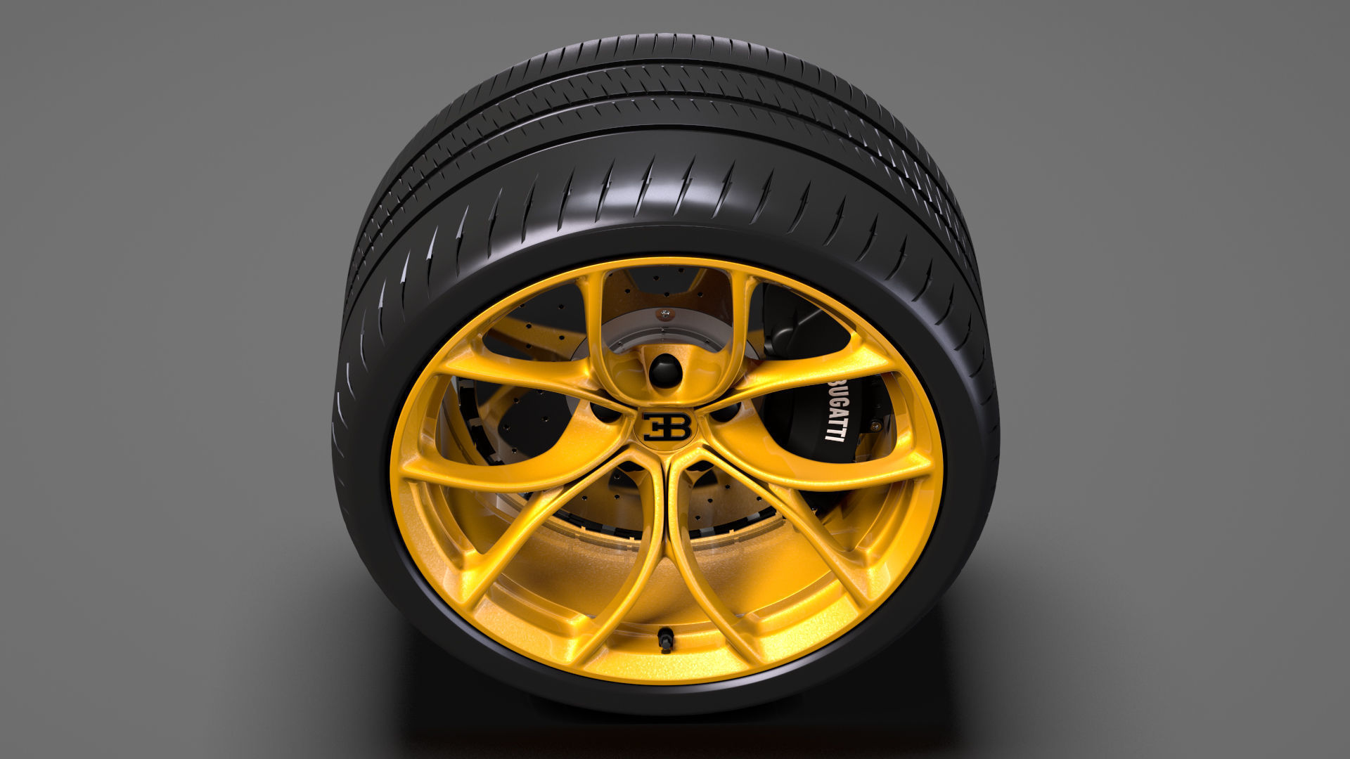 Bugatti Chiron wheel 3D model_6