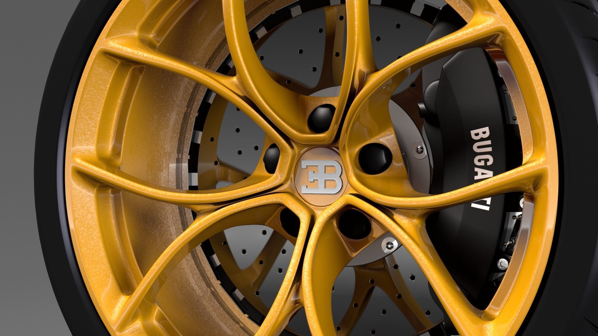 Bugatti Chiron wheel 3D model_5