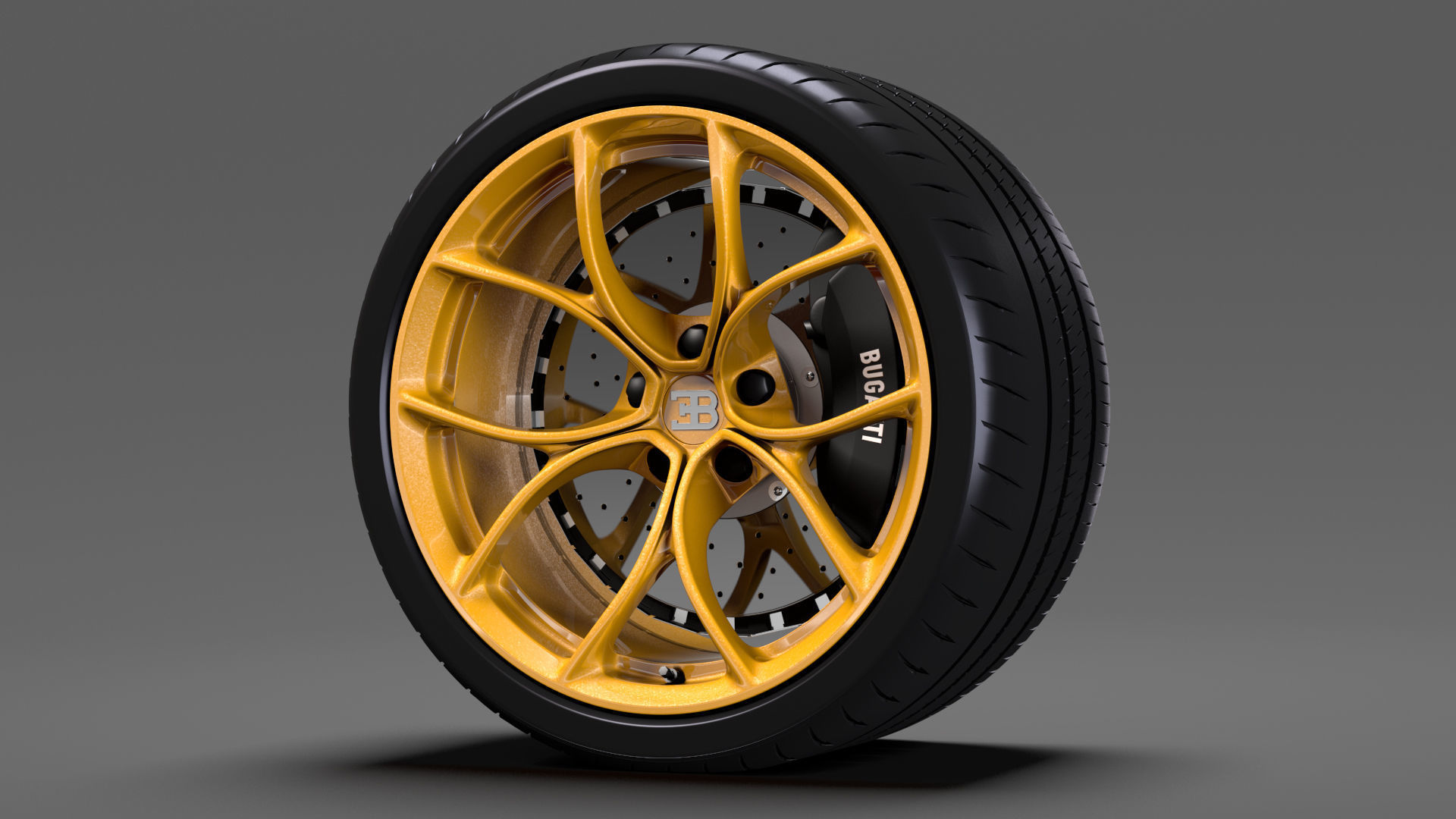 Bugatti Chiron wheel 3D model_4