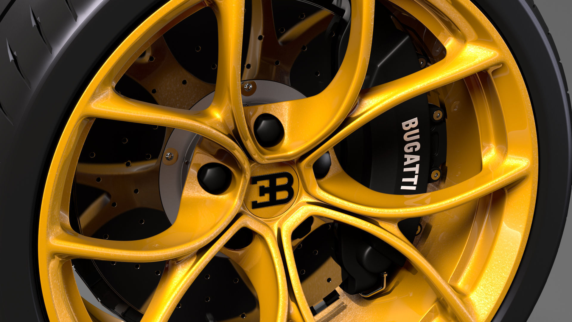 Bugatti Chiron wheel 3D model_7