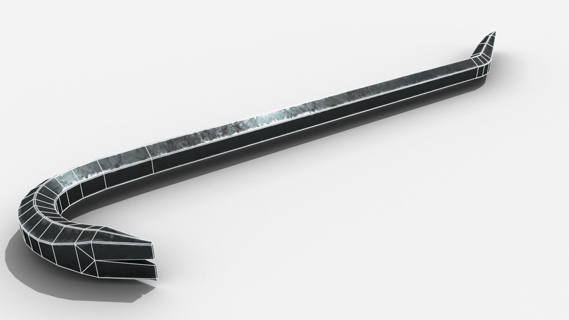 VR Hand Tools - Crow Bar Low-poly 3D model_1