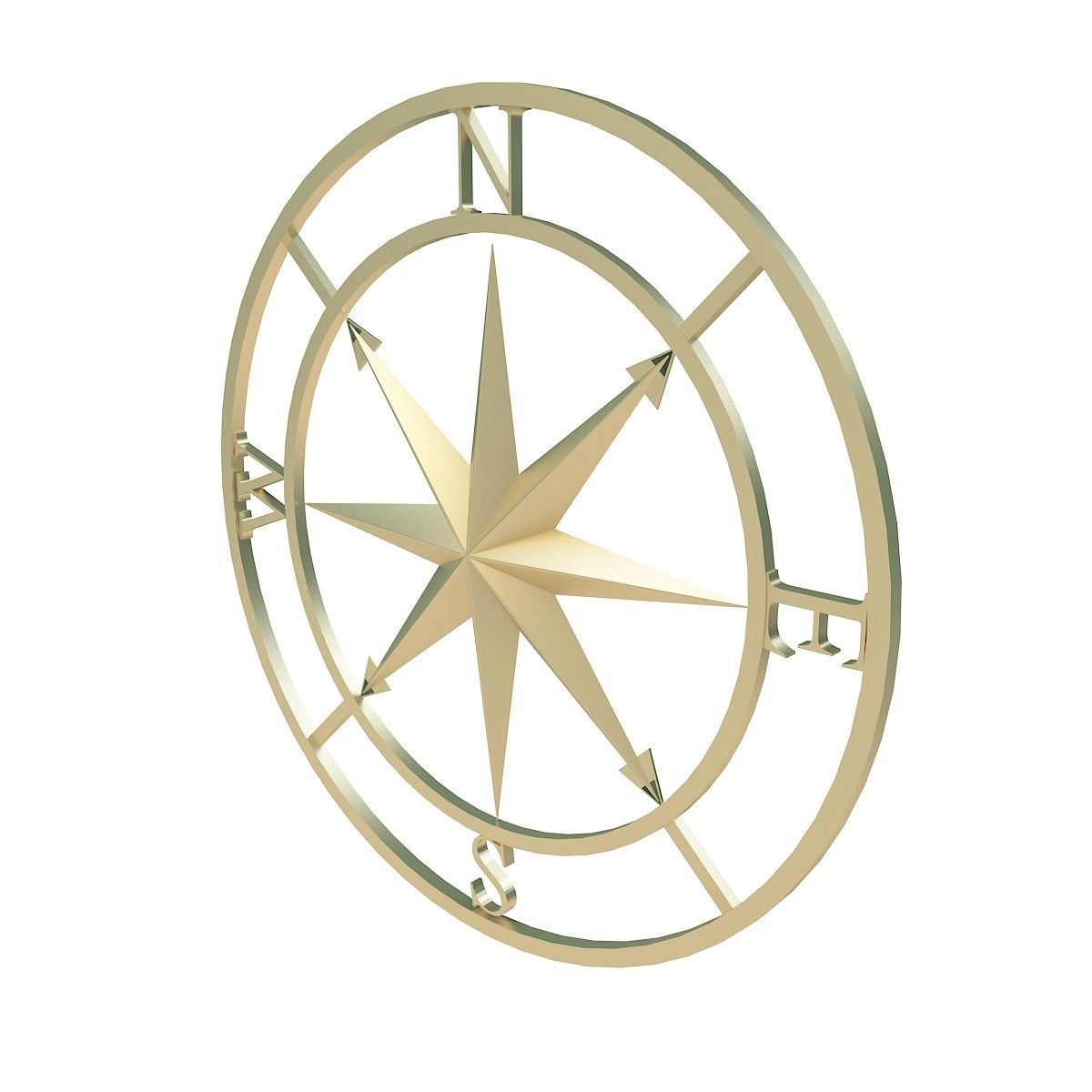Compass rose  3D model_1