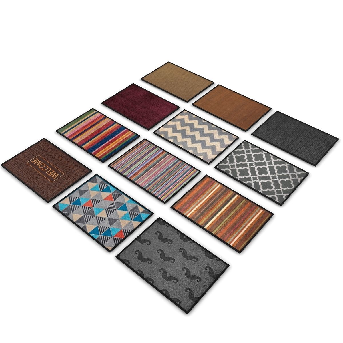 DOORMAT entrance mat with frame 3D model_5