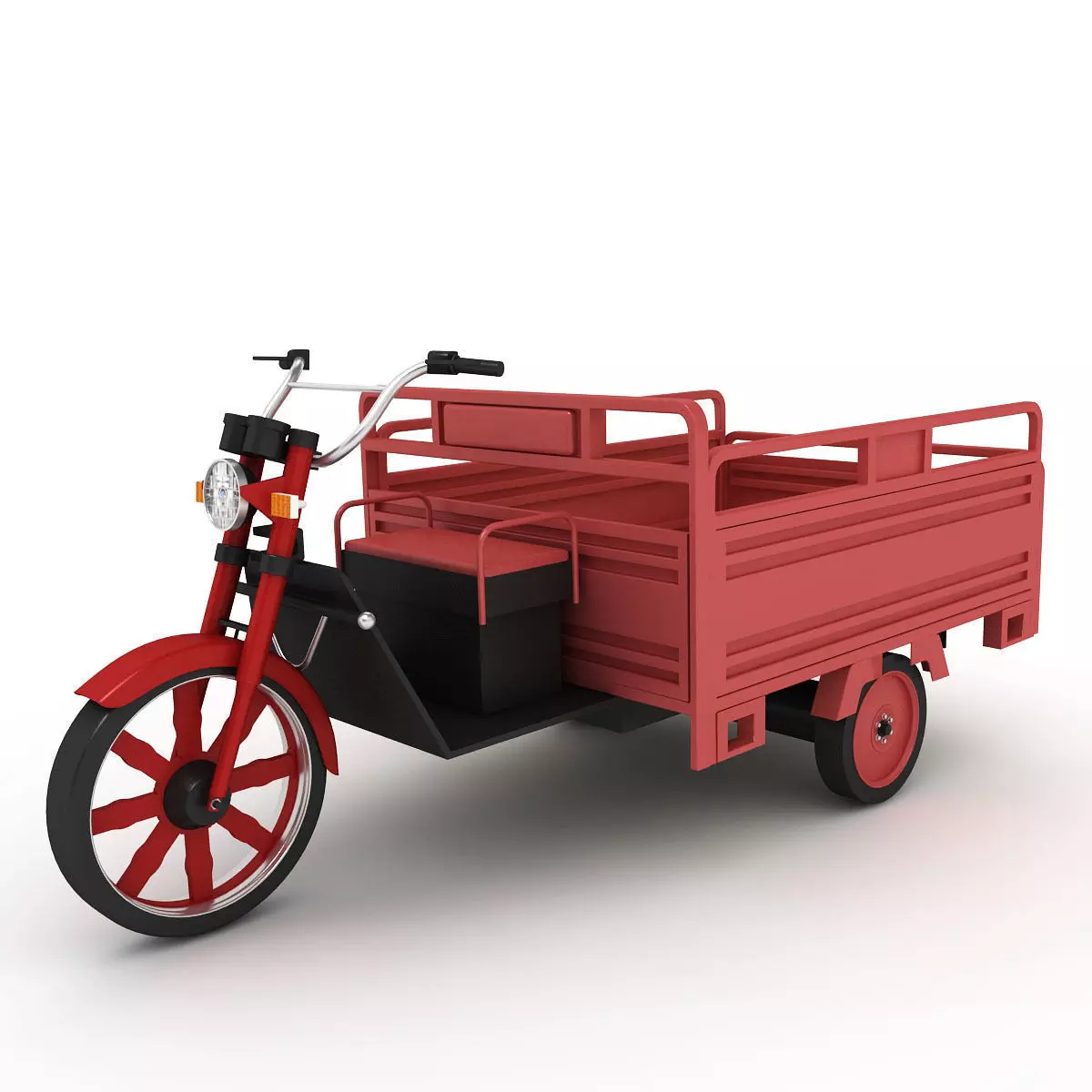 Electric Utility Tricycle 3D model_0