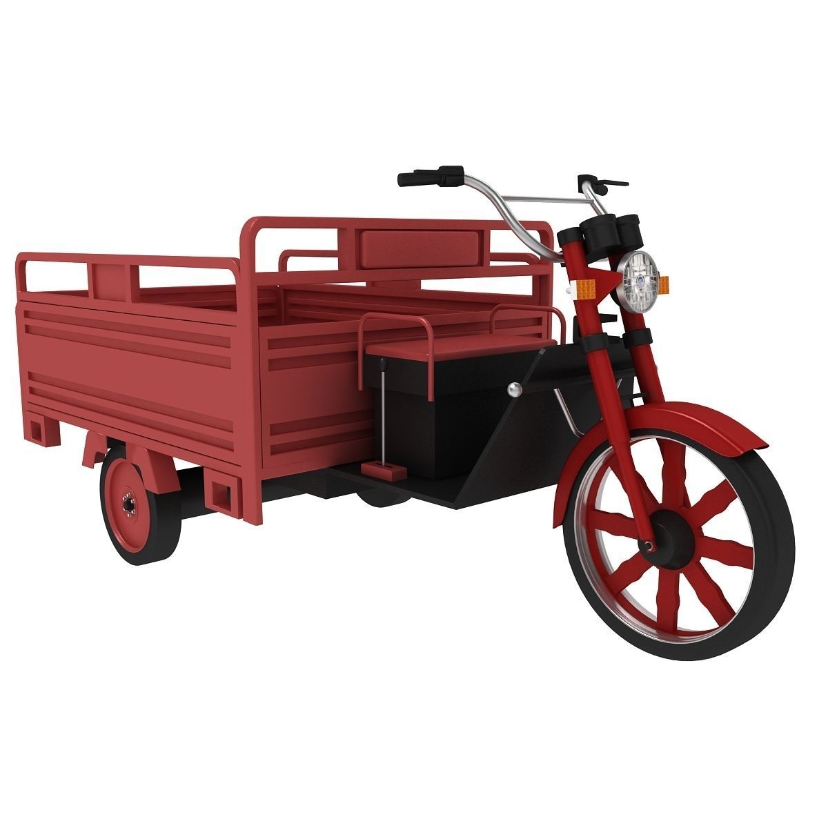 Electric Utility Tricycle 3D model_2