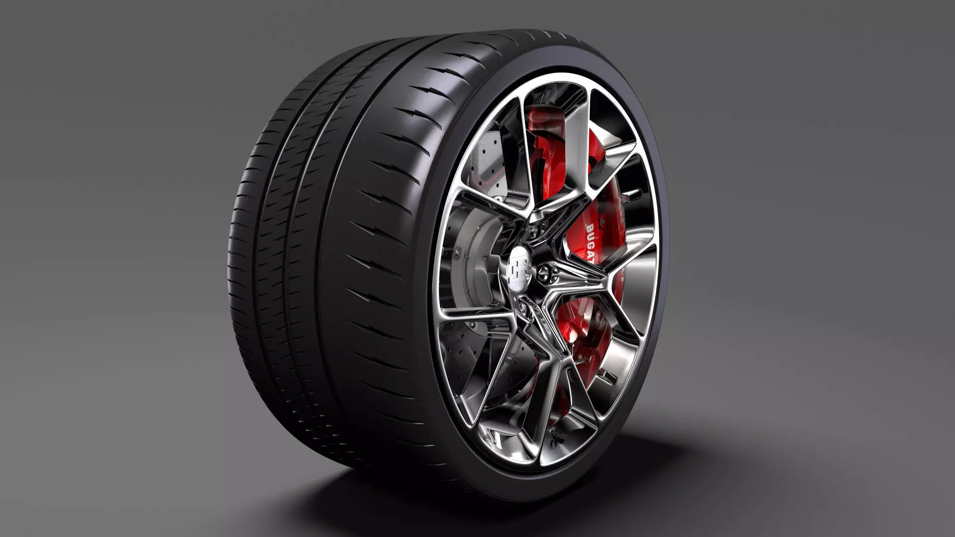 Bugatti Chiron wheel 4 3D model_0