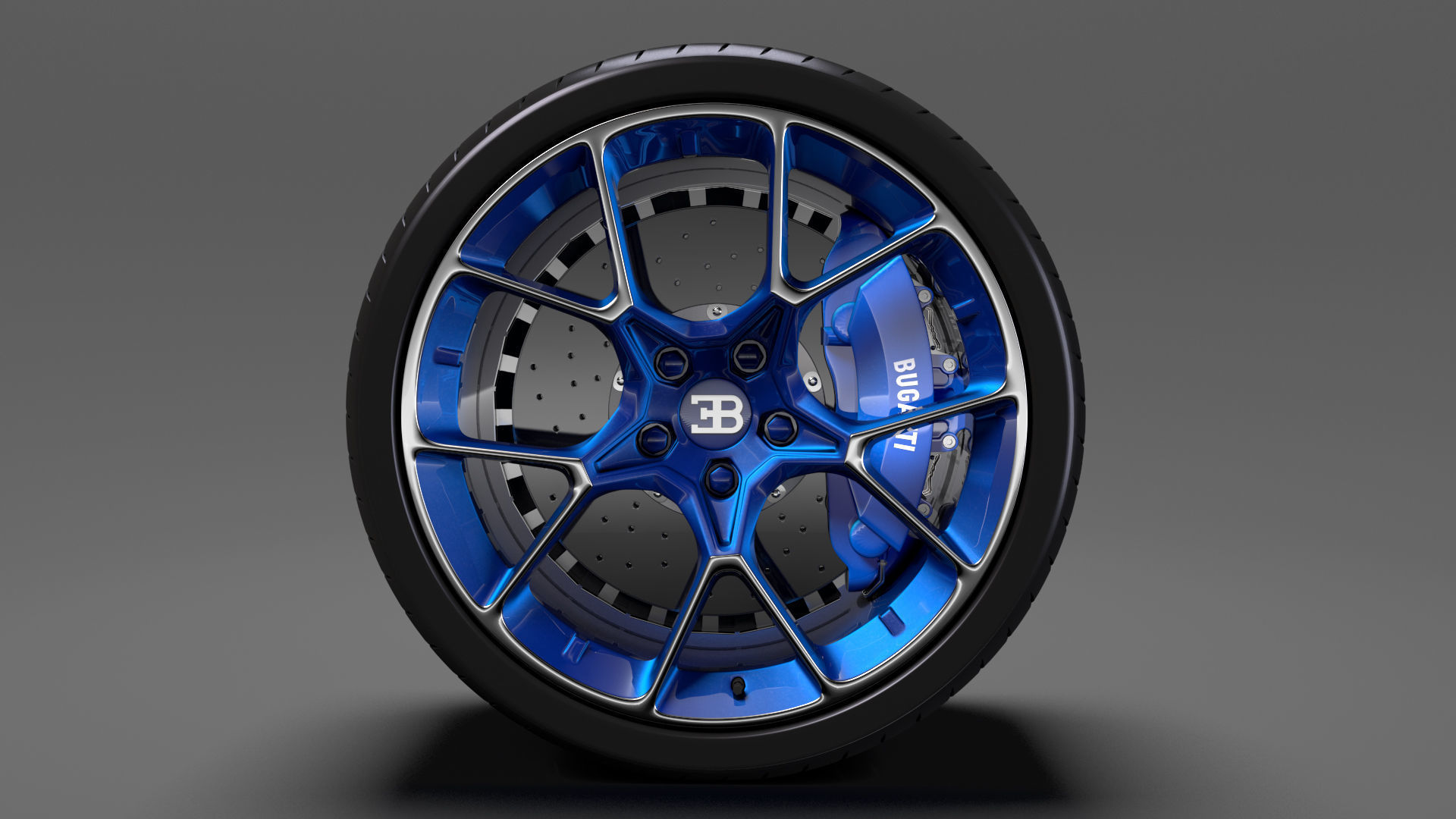 Bugatti Chiron wheel 5 3D model_1