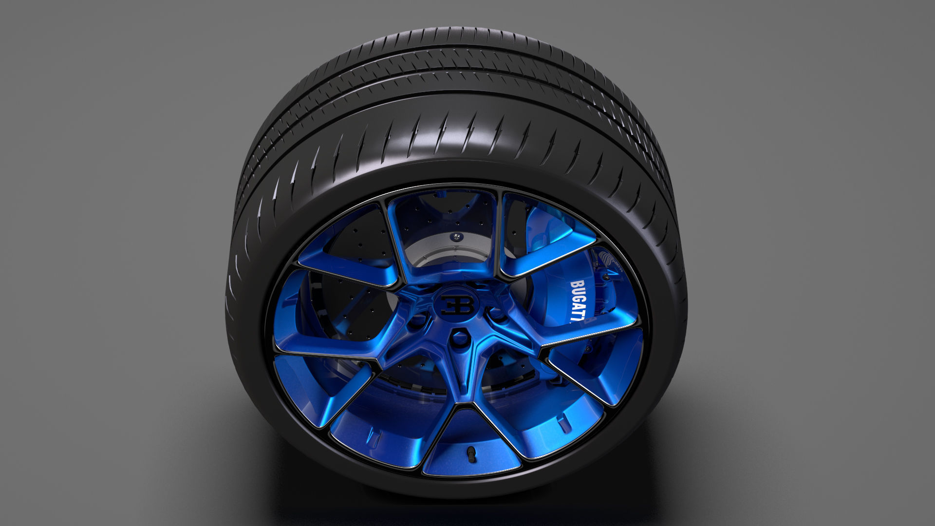 Bugatti Chiron wheel 5 3D model_5
