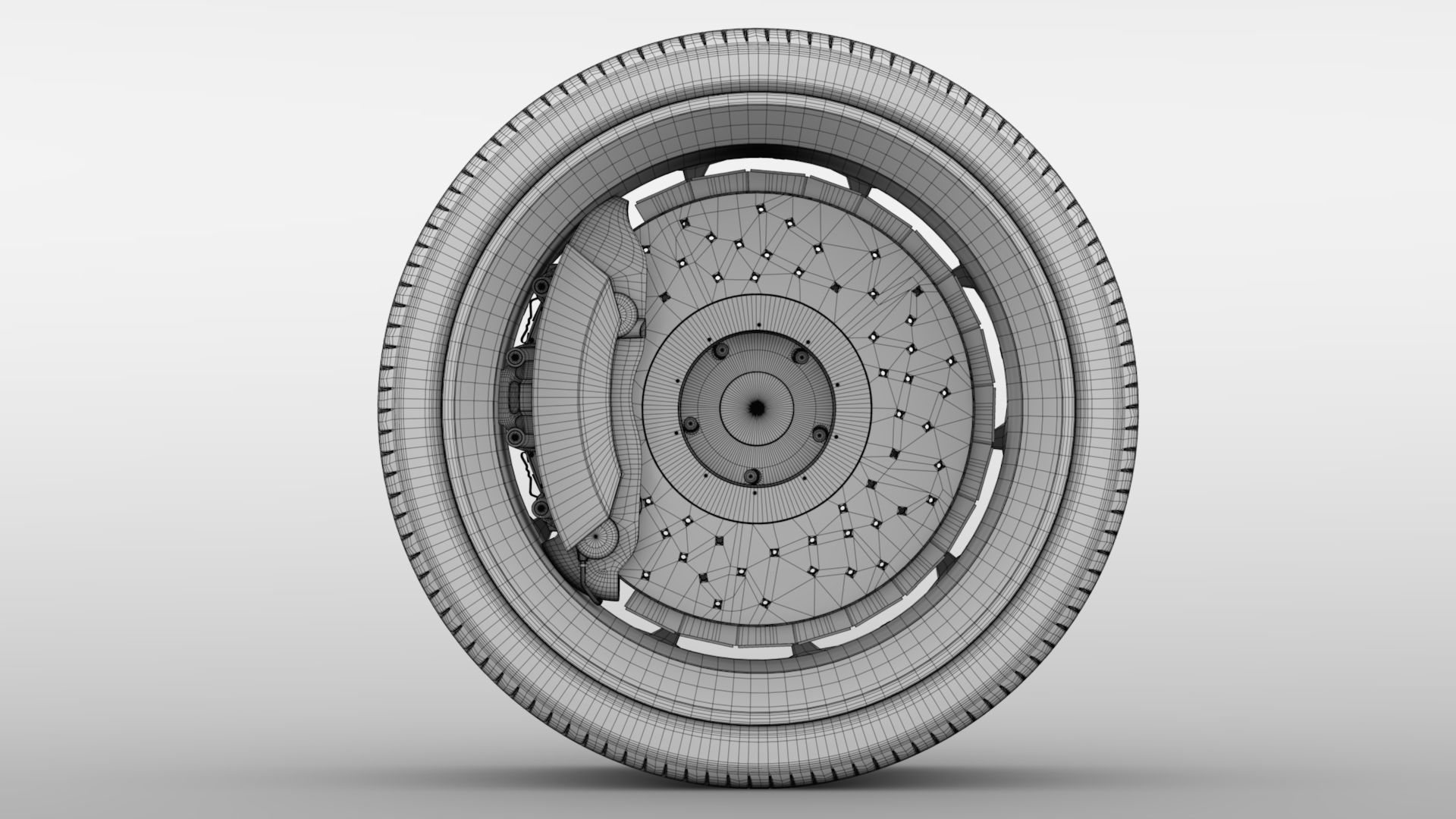 Bugatti Chiron wheel 5 3D model_9