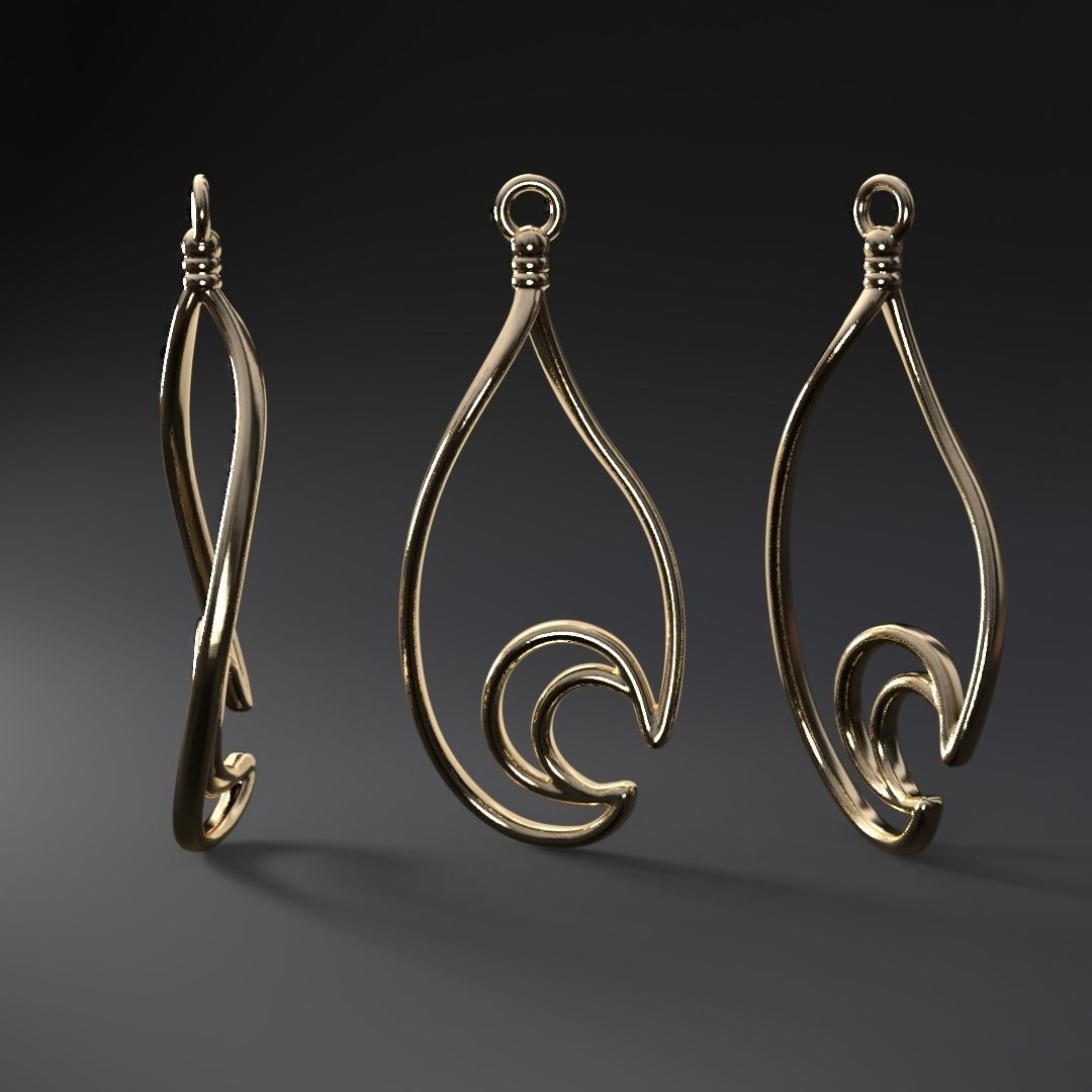 Waterdrop-moon earring
