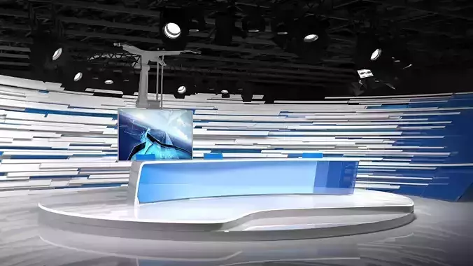 Virtual Broadcast Studio 15 3D model