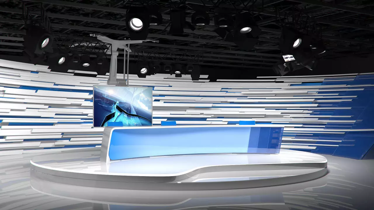 Virtual Broadcast Studio 15 3D model_0