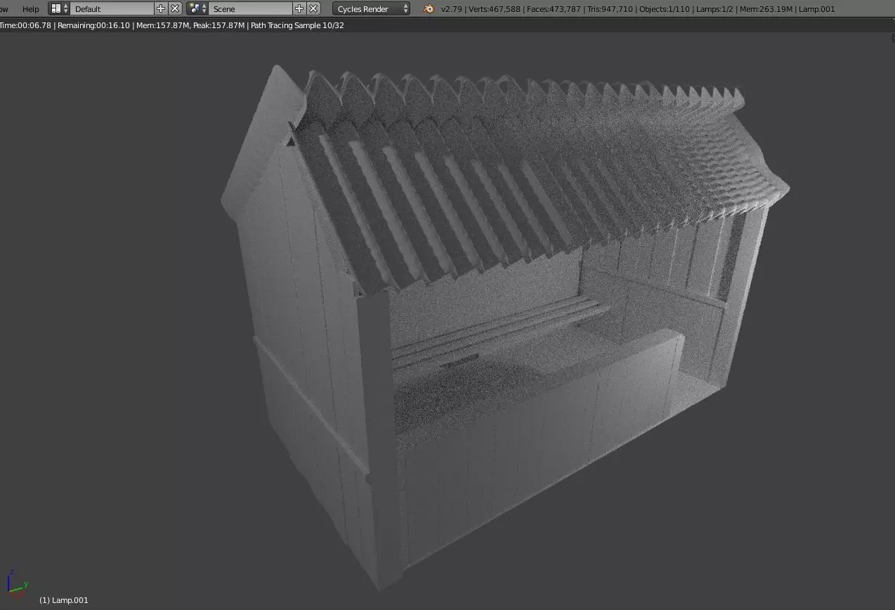 Old country bus station Free 3D model