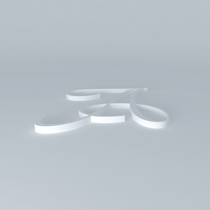 letter Free 3D model_2