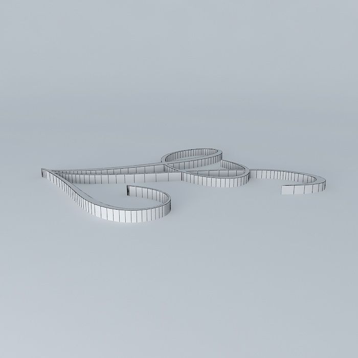 letter Free 3D model_3