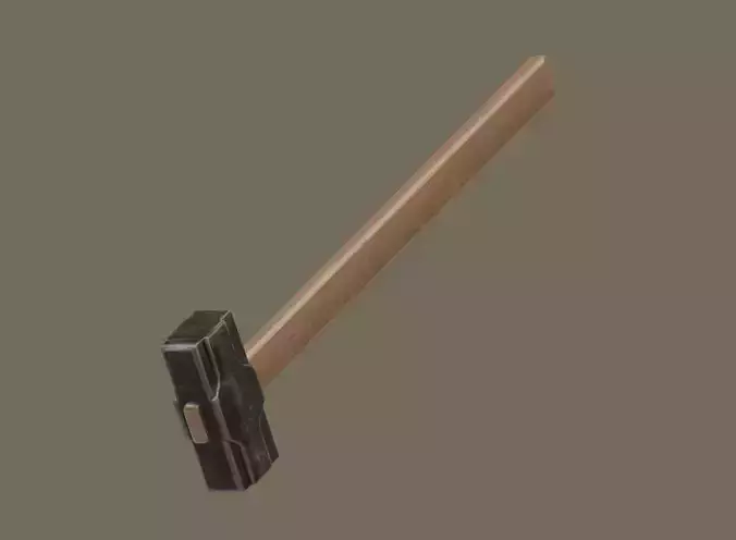 Sledgehammer PBR hammer Low-poly 3D model