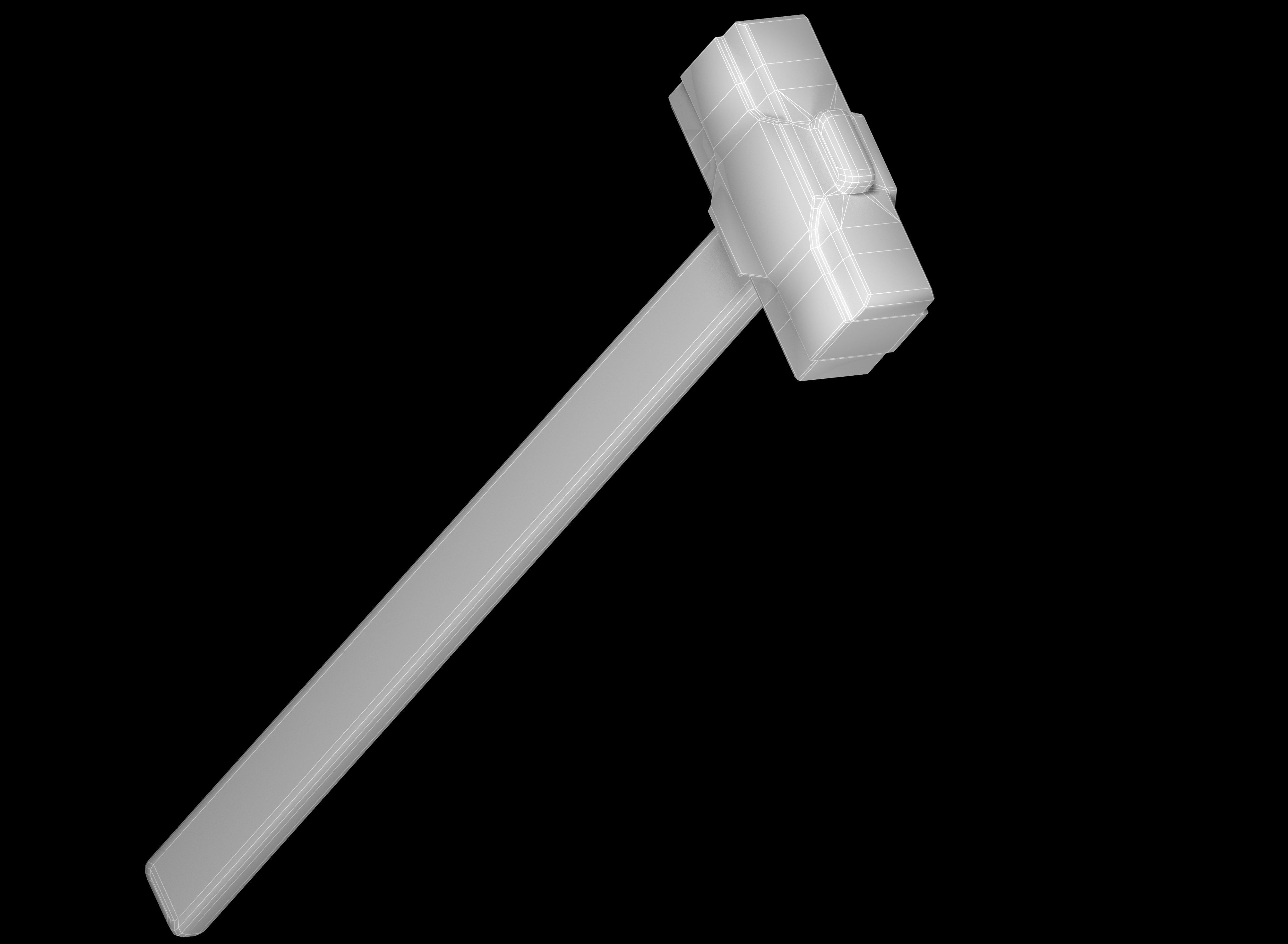 Sledgehammer PBR hammer Low-poly 3D model_8