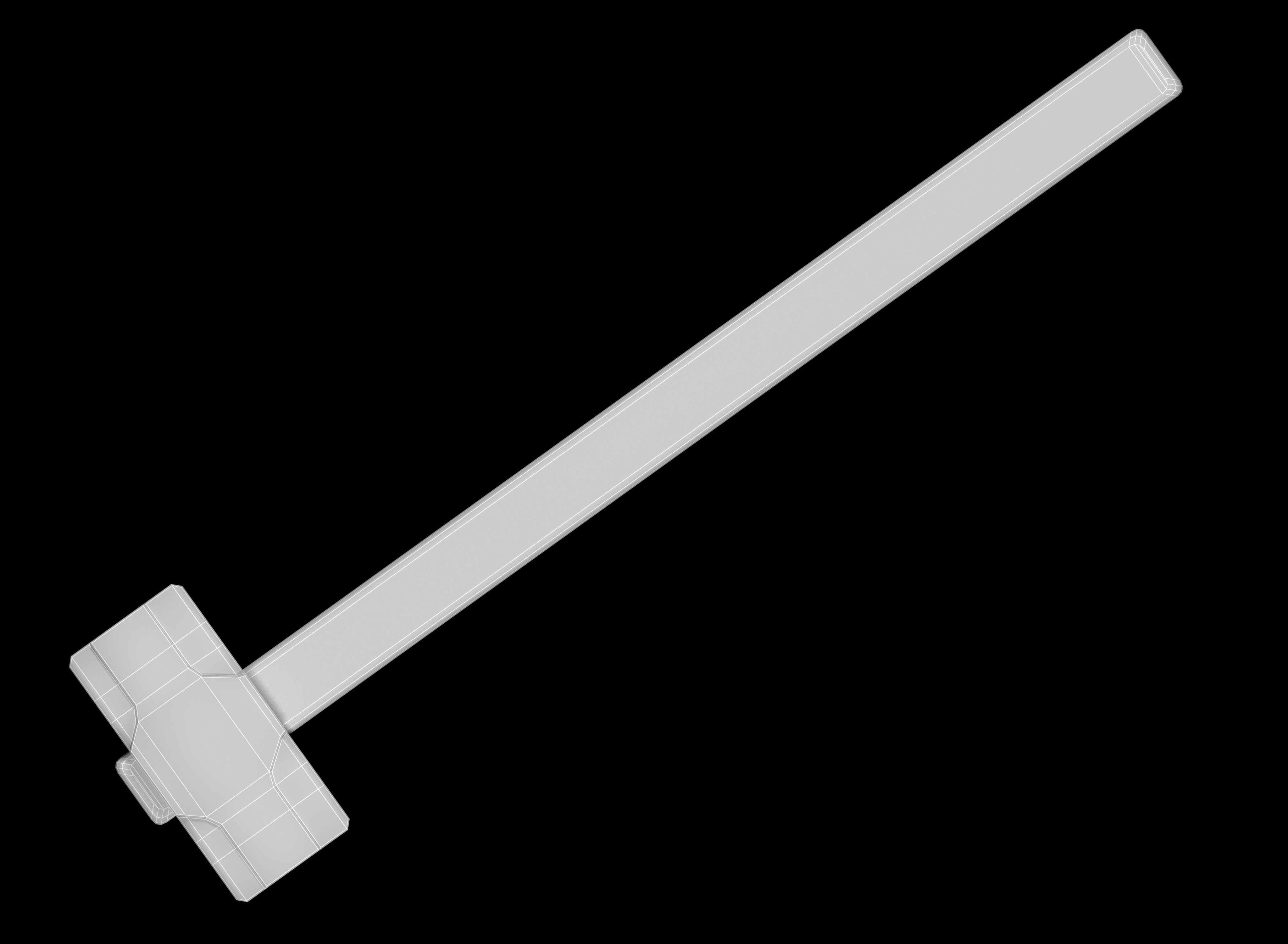 Sledgehammer PBR hammer Low-poly 3D model_9