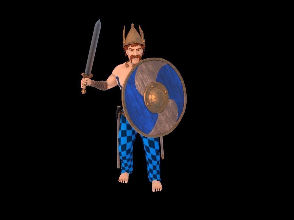Celtic Warrior 3D model_12