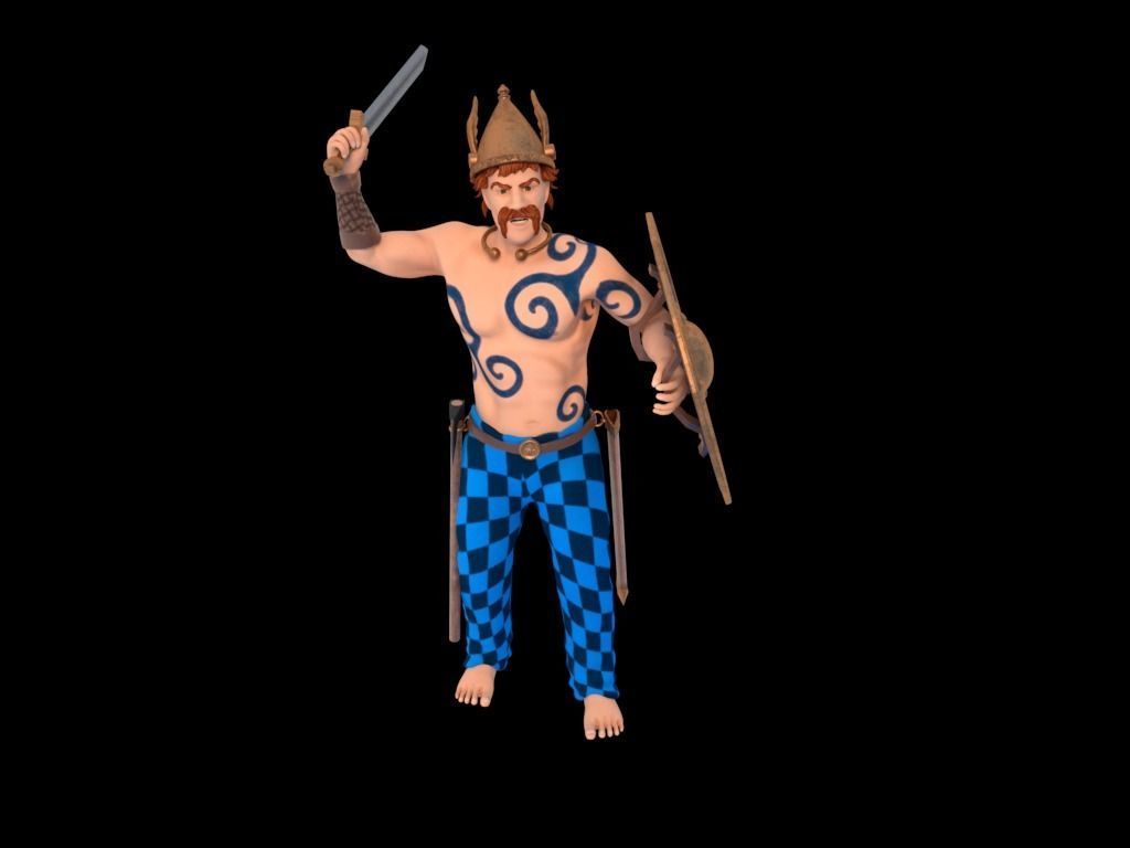 Celtic Warrior 3D model_1