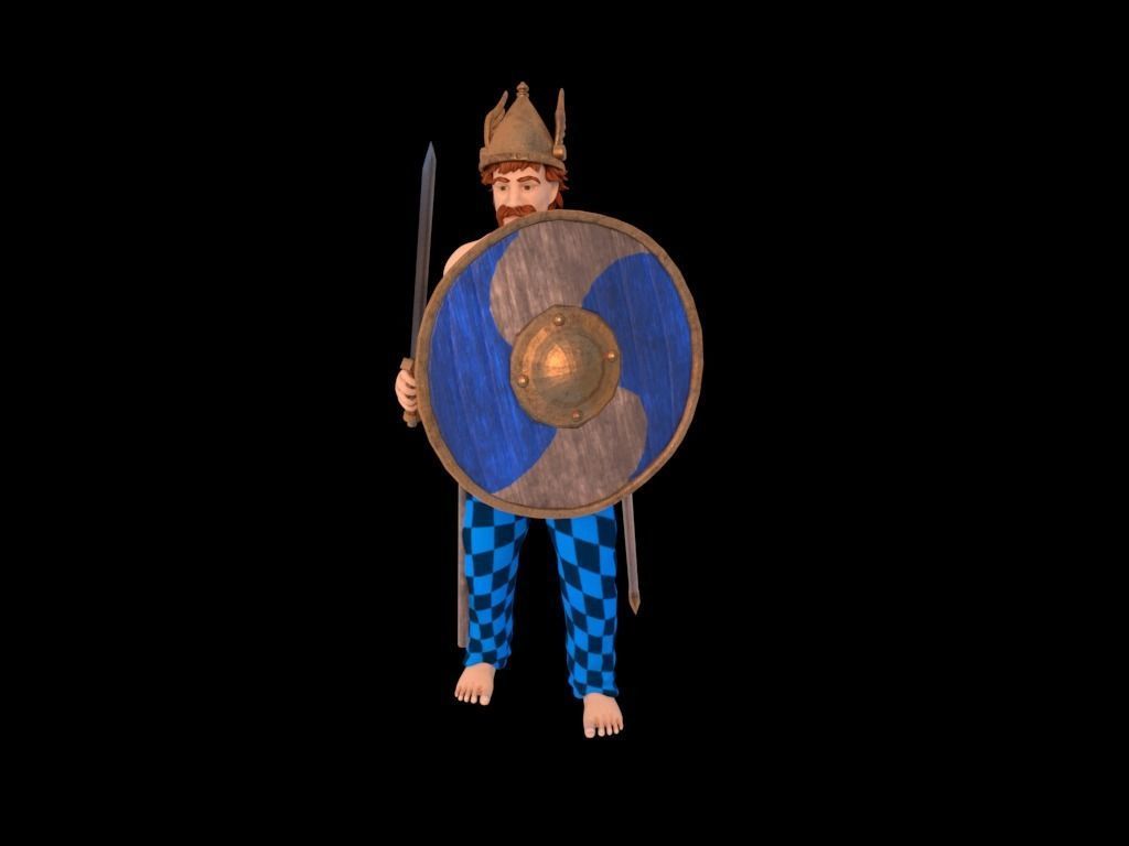 Celtic Warrior 3D model_9