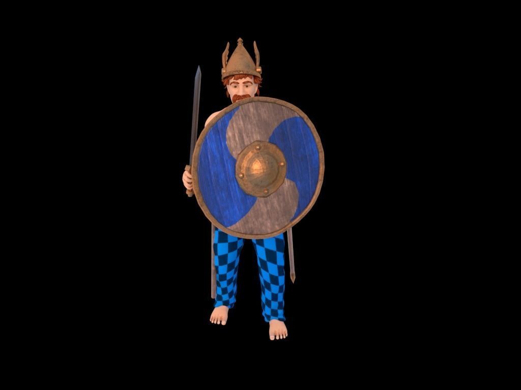 Celtic Warrior 3D model_11