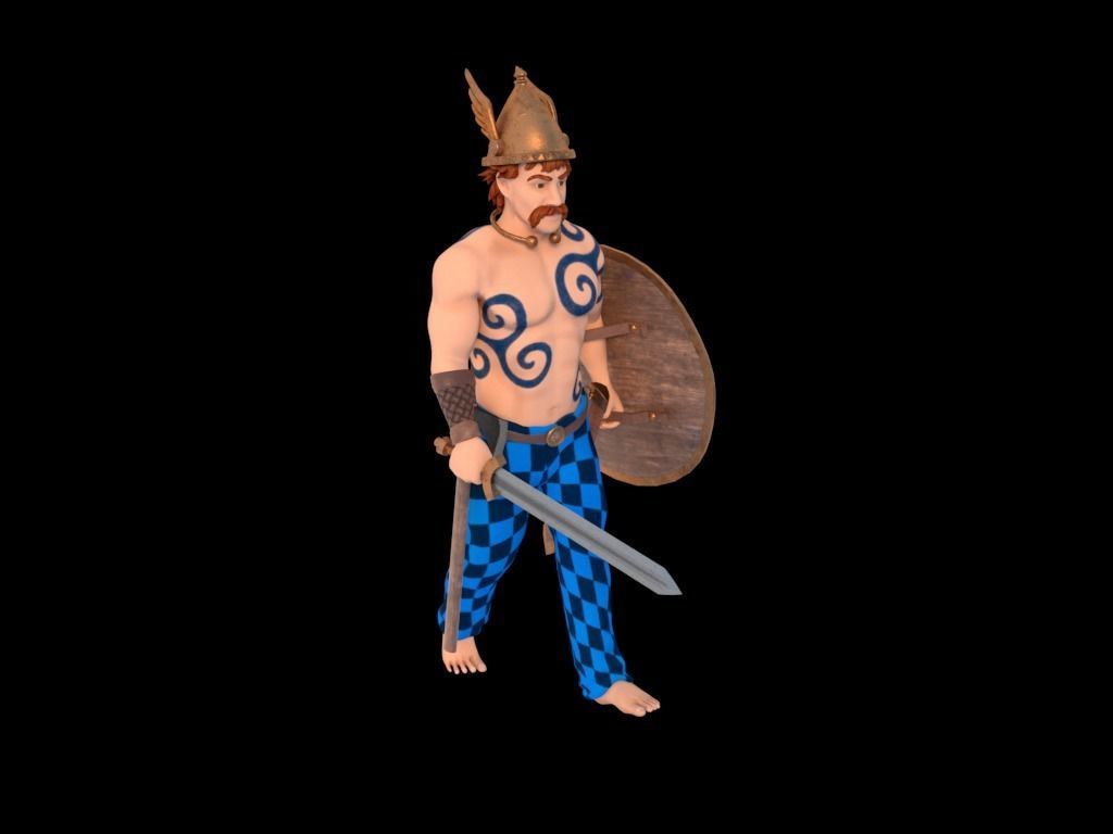 Celtic Warrior 3D model_2