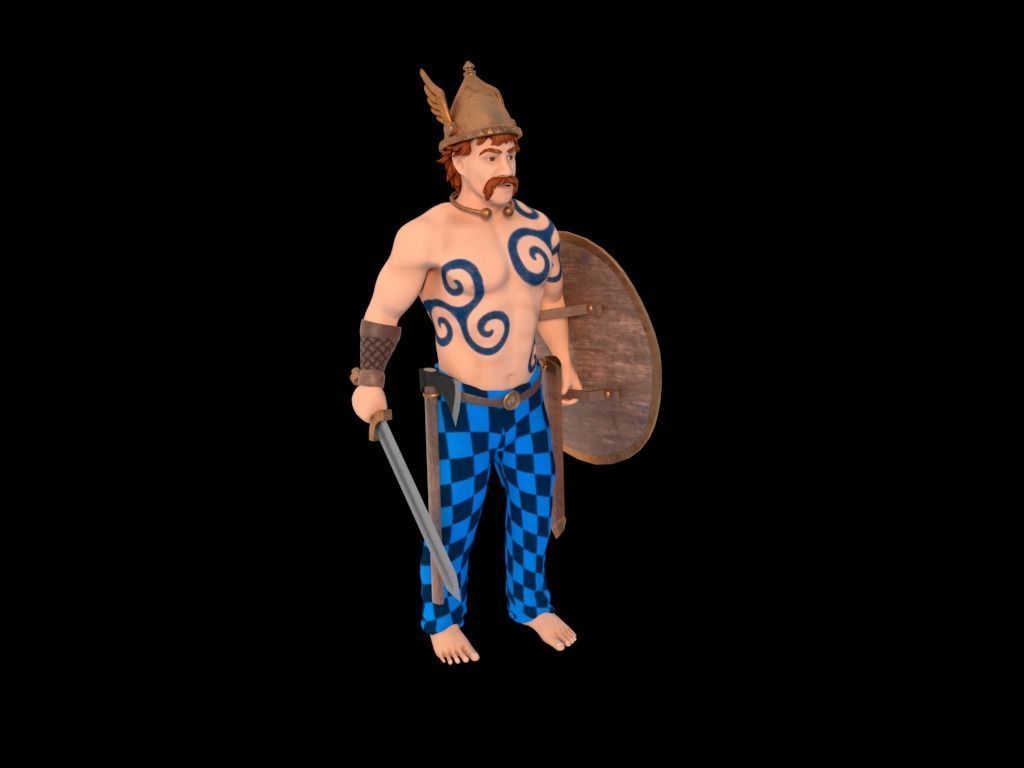 Celtic Warrior 3D model_8