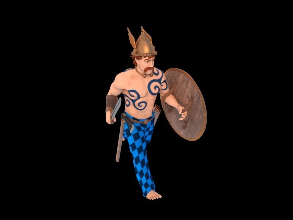 Celtic Warrior 3D model_5