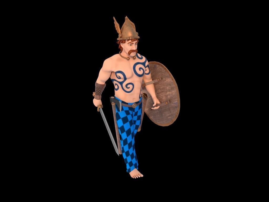 Celtic Warrior 3D model_3