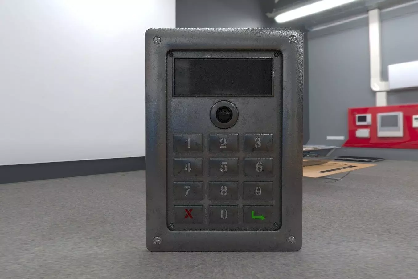 Codelock with cam Low-poly 3D model
