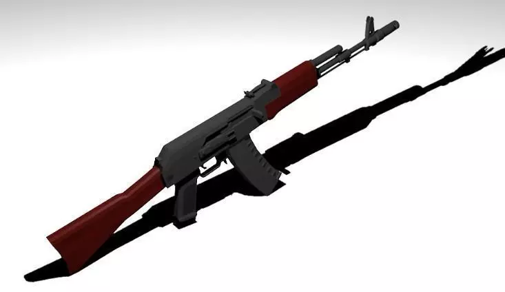 AK-101 No scope and PSO-1 version Free low-poly 3D model