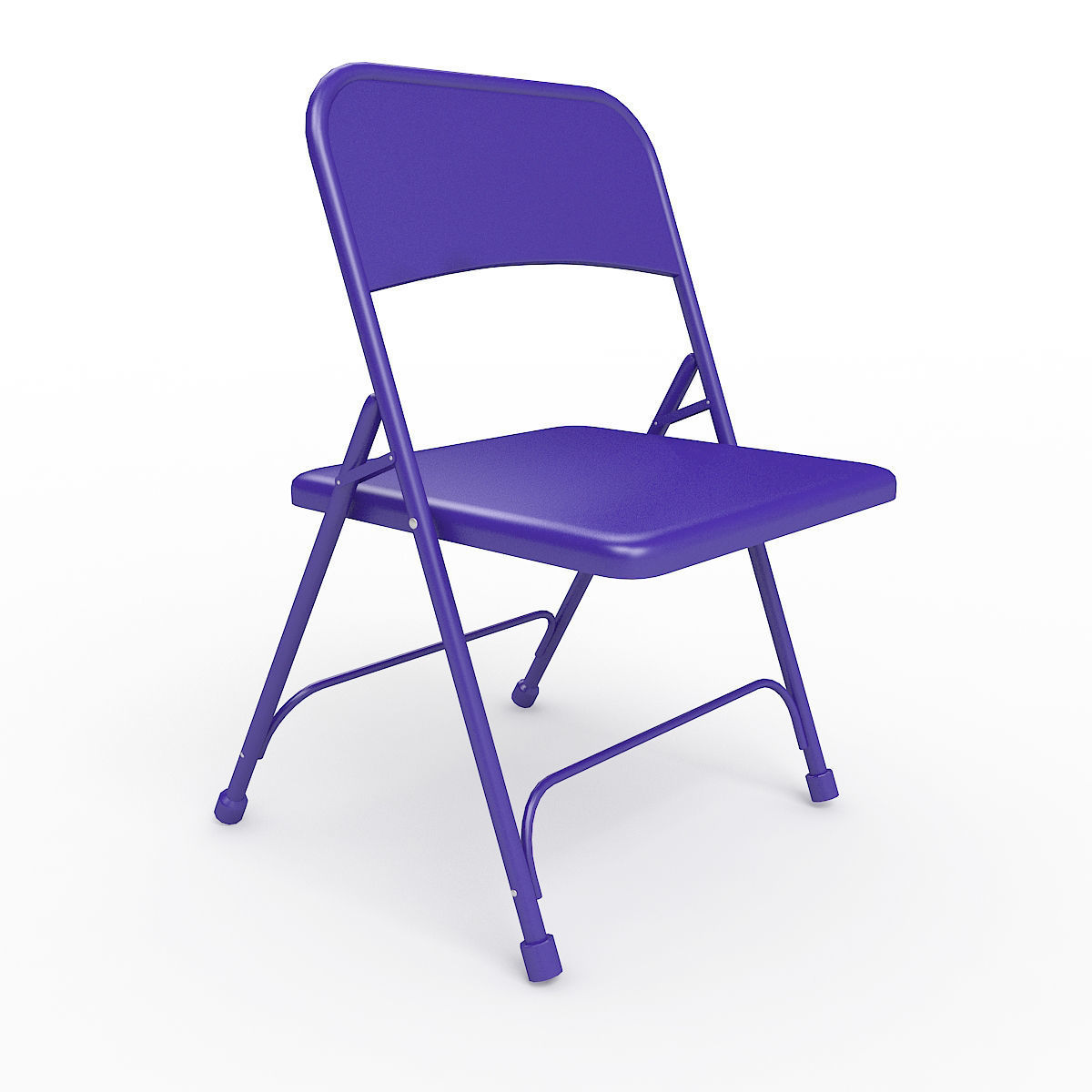 Metal Folding Chair 3D model_1