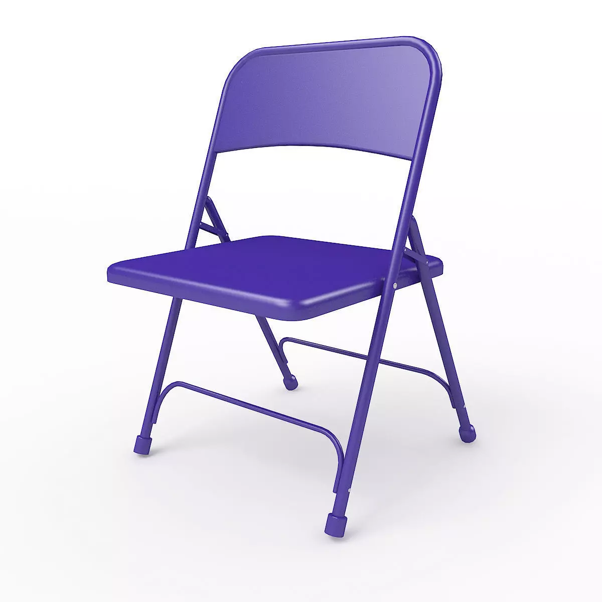 Metal Folding Chair 3D model_0